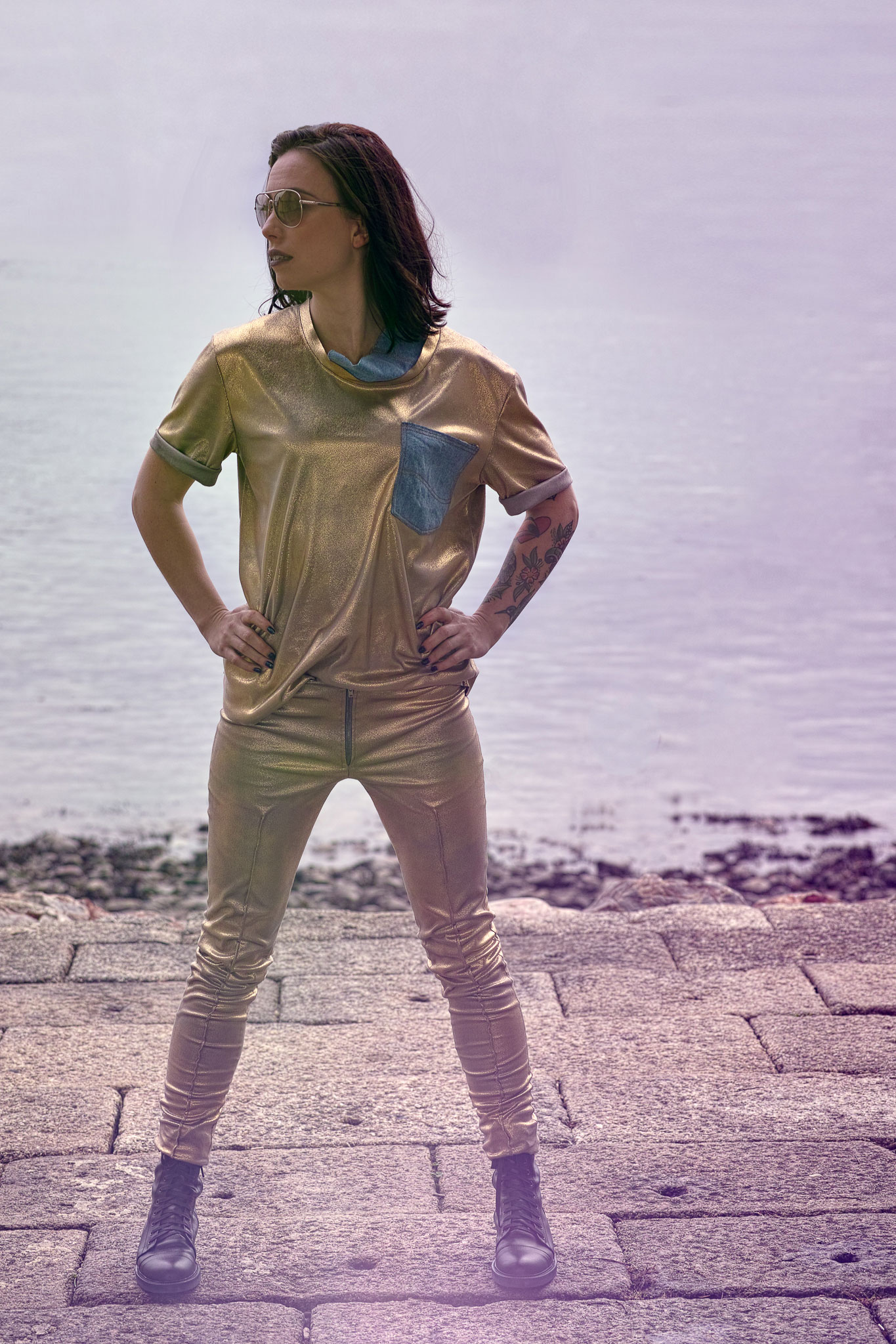 Dancer, Model , Biker, all round ass kicker Issy Max in Gold