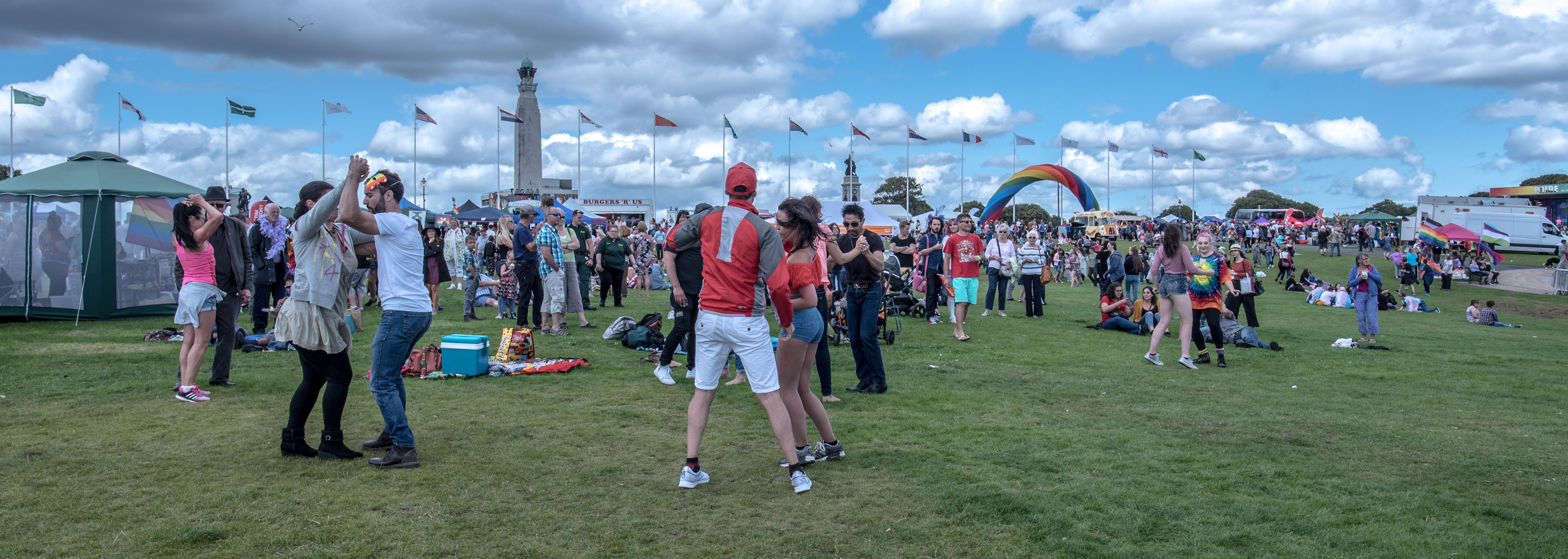 Dancing on Plymotuh Hoe during Plymotuh Pride 2017