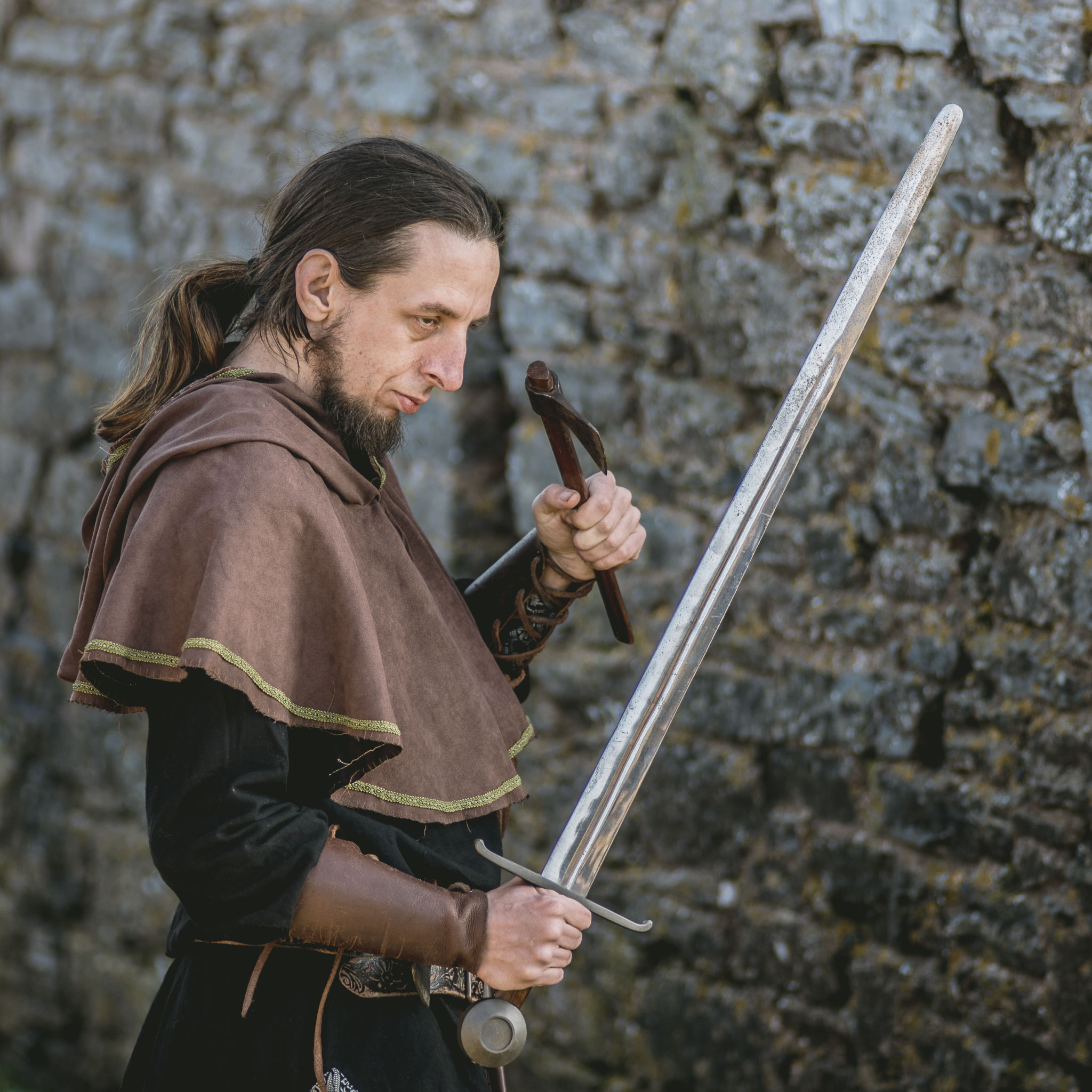 Rich Sandford as a warrior with sword