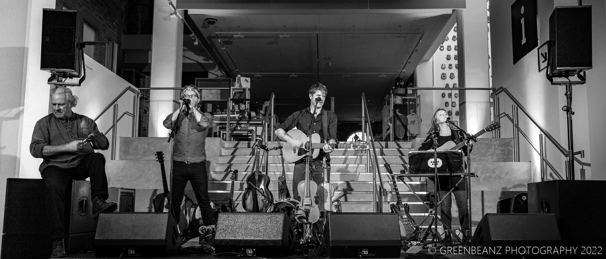 Geoff Lakeman, Joe Francis, Seth Lakeman and Alex Hart at The Box 2022