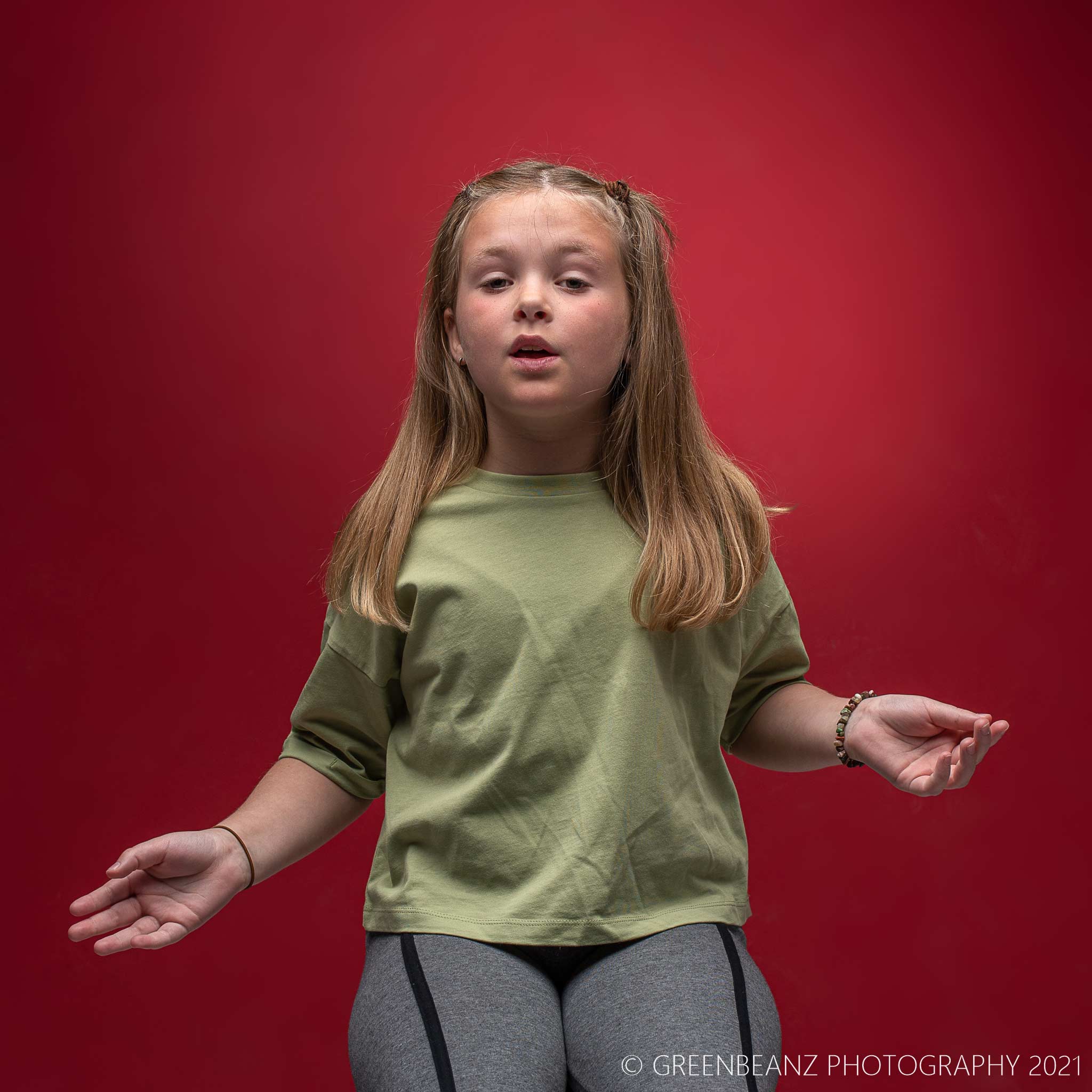 Millie acting in her Plymouth headshot session