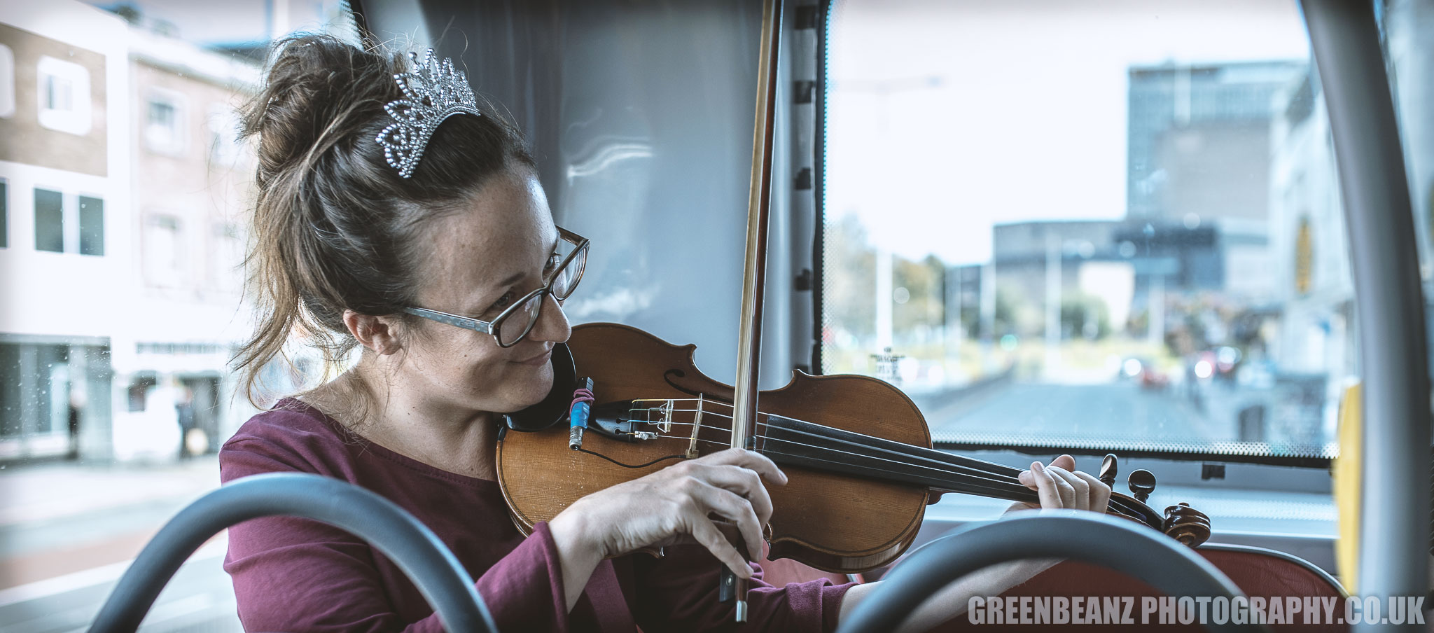 Plymouth Fantasy Orchestra playing on the PAW WonderZoo Bus Tour