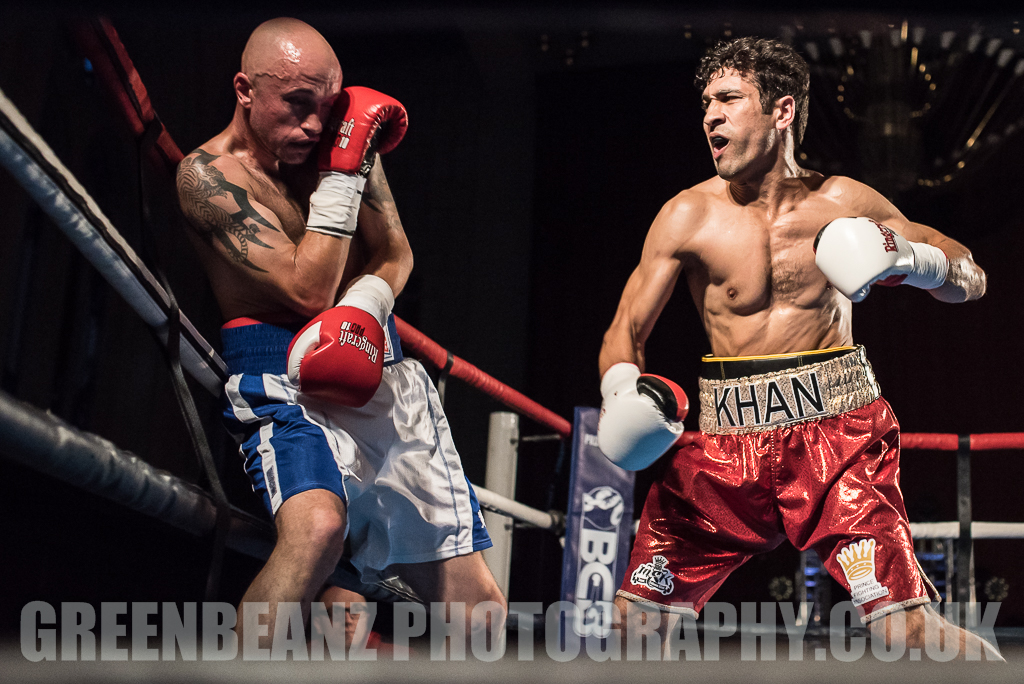 UK Boxing Exeter's Faheem Khan fighting Dylan Draper in Plymouth