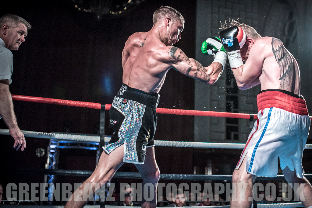  UK Boxing Uppercut form Des Newton at Plymouth Guildhall