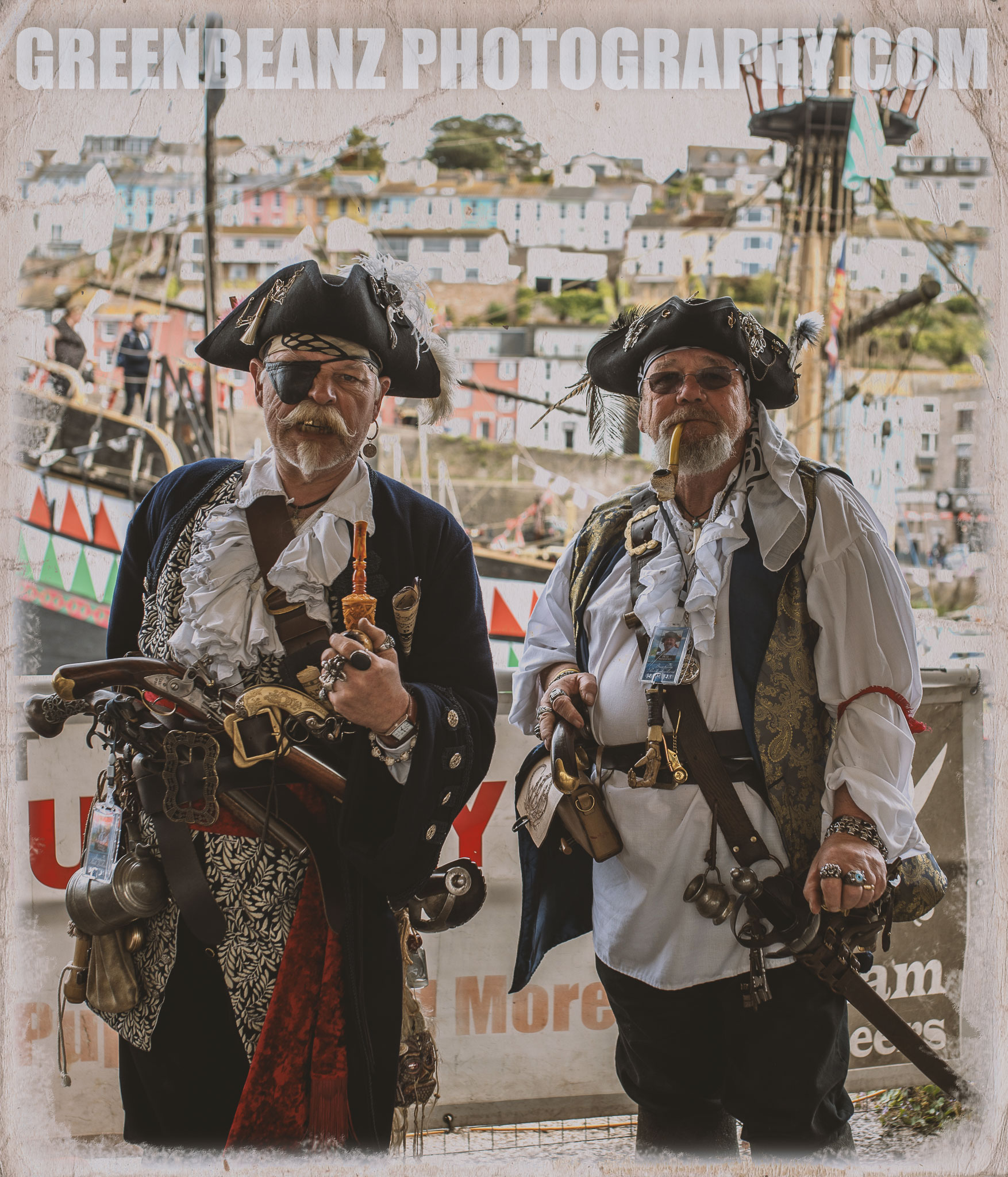 Two Pirates on the South Devon coast at Brixham Pirate Festival May 2019