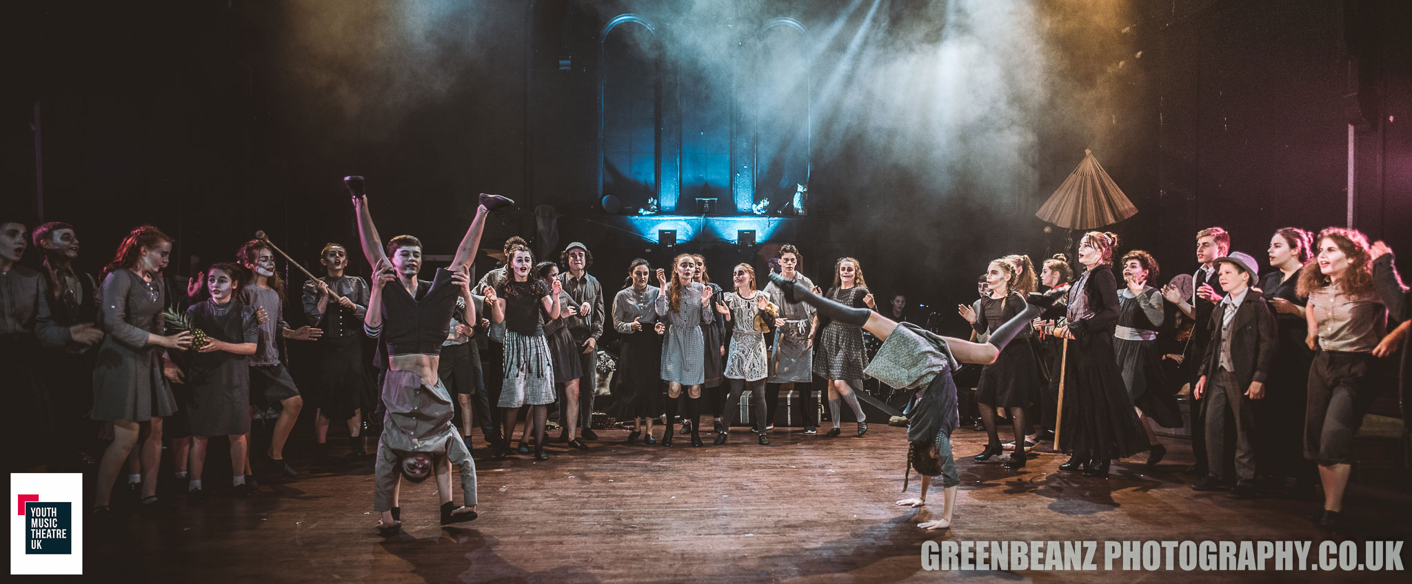 Hilaire Belloc's 'Cautionary Tales' realised as a musical by YMTUK in Plymouth. Acrobatics and a singing cast of young people