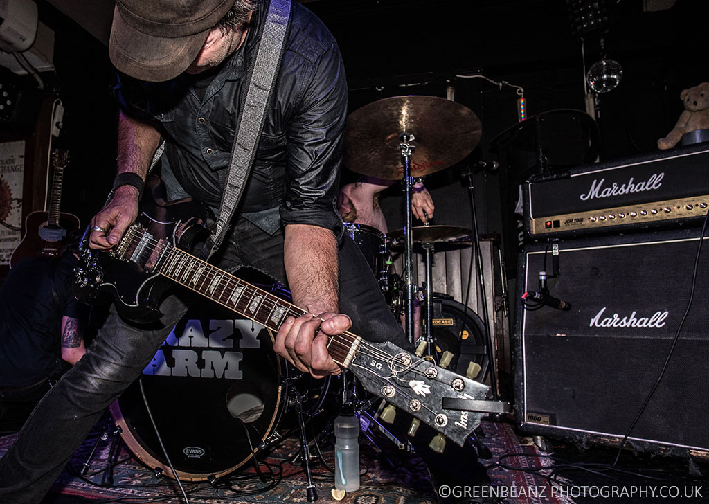 UK Rock Photography Crazy Arm frontman Live Gig at The Junction 