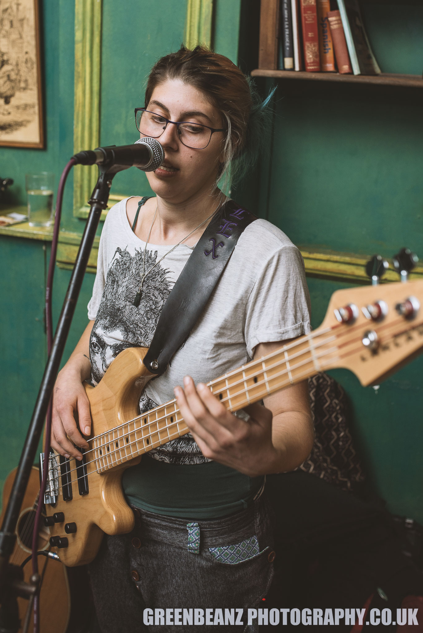 Elani Evangelou from The band 'The Trees' at Plymouth's Bread and Roses in 2017