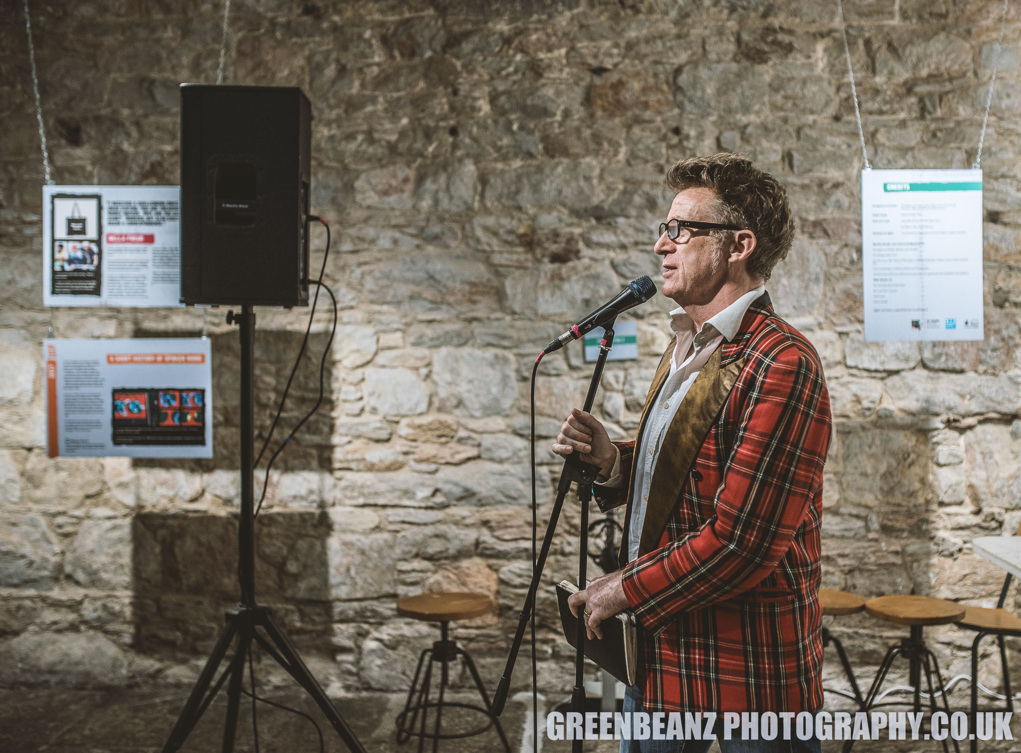 Elvis McGonagall spoken word performance at Ocean Studios in Plymouth