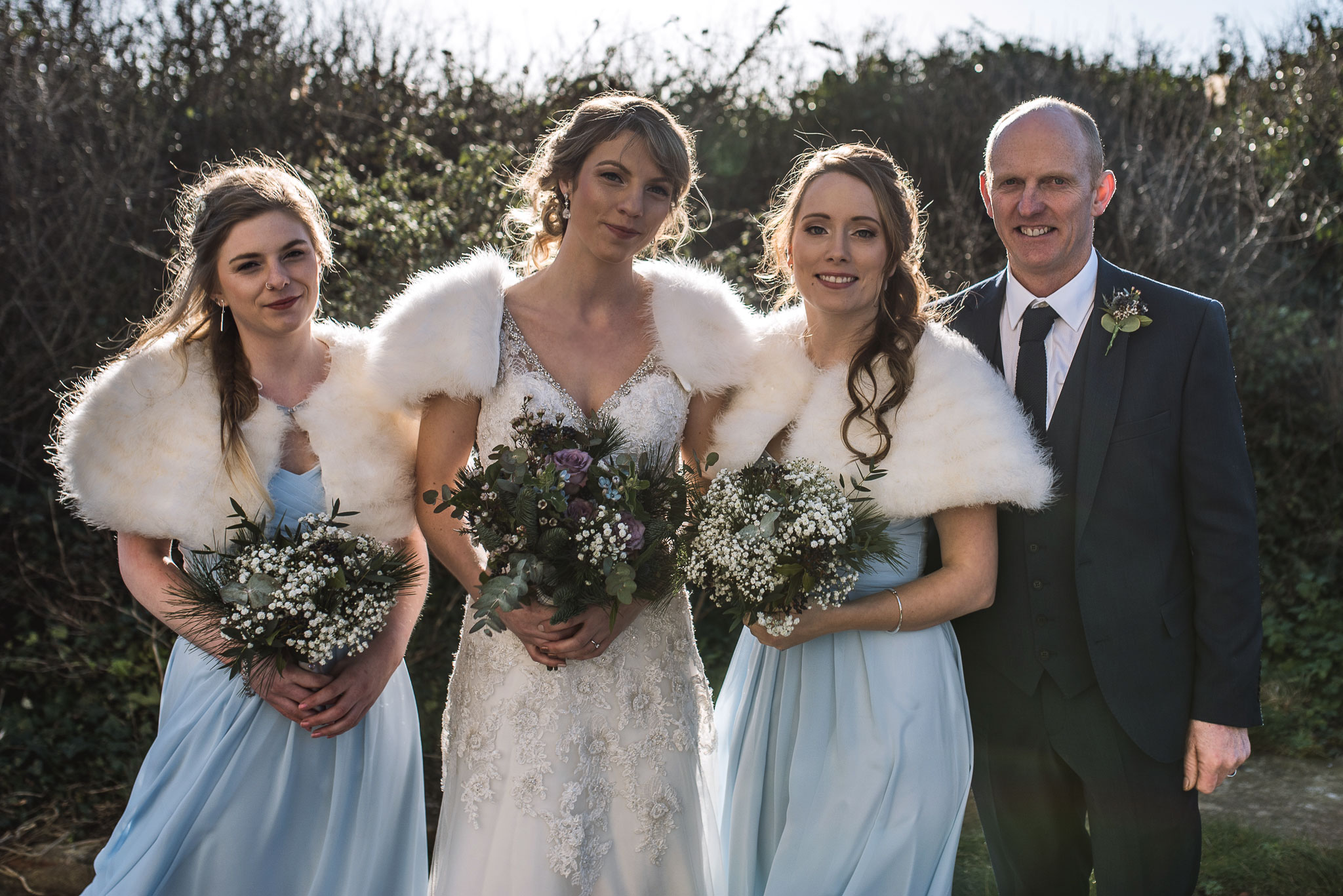 Gorgeous winter Wedding Photography on the Devon coast