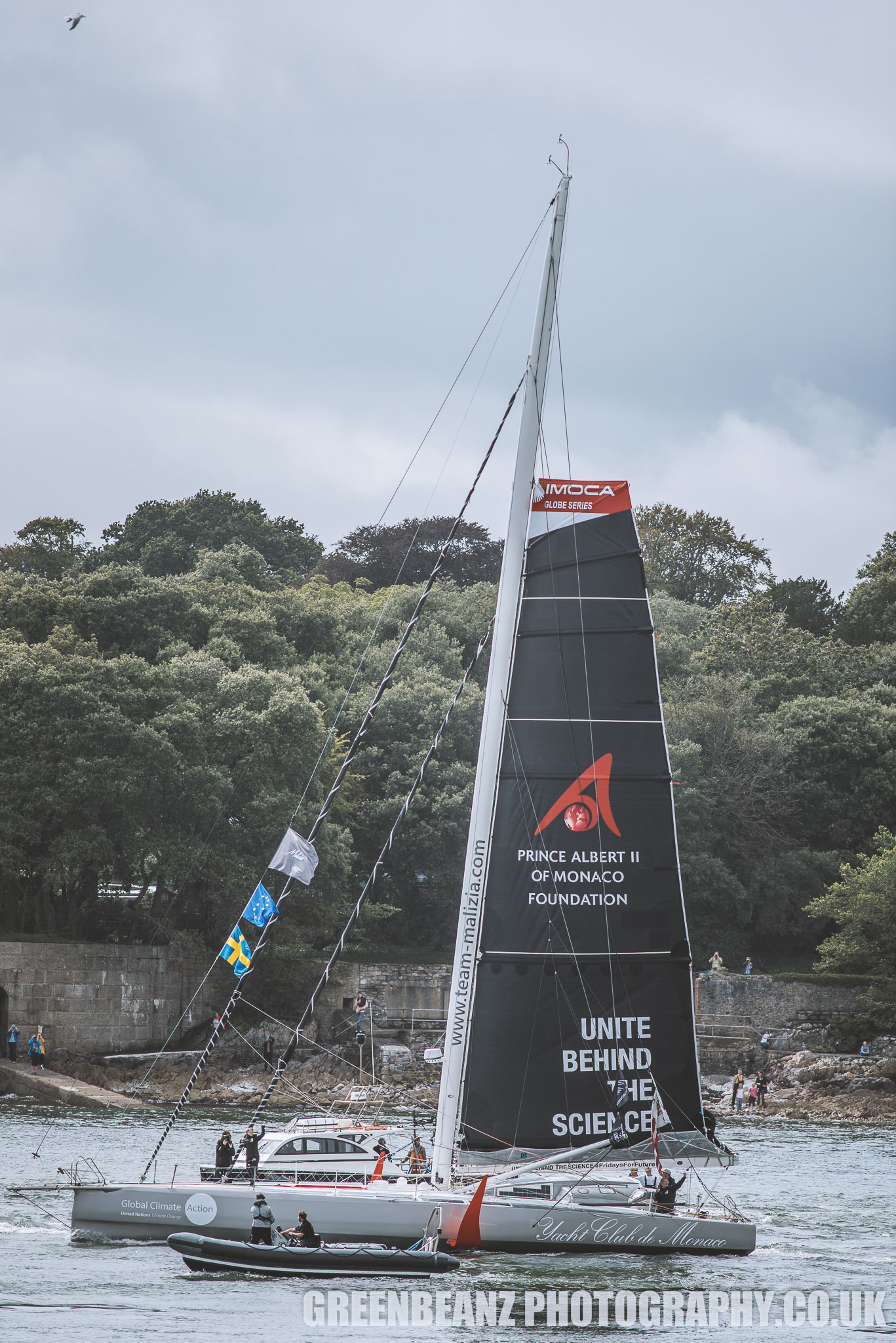 The Zero Emission Yacht Malizia II with Greta Thunberg on board