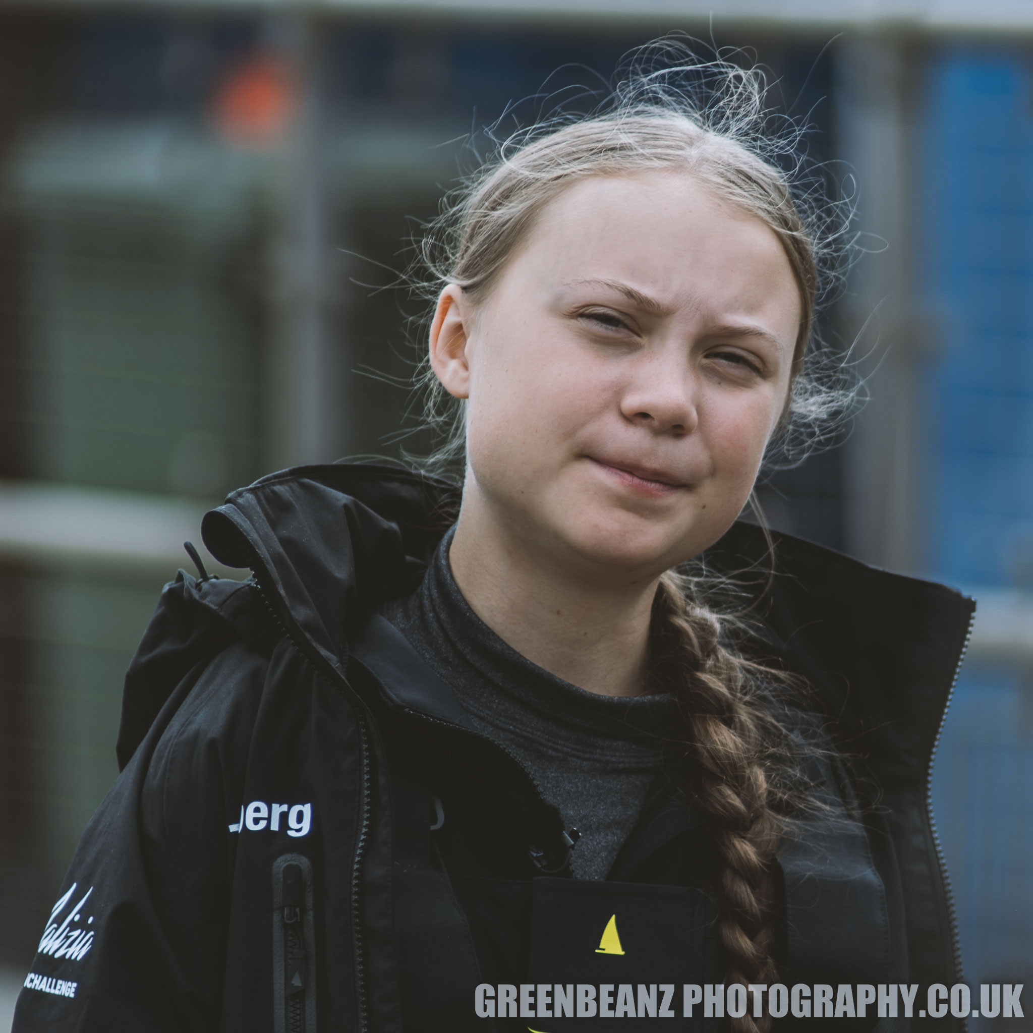 Greta Thunberg in Plymouth before crossing the Atalantic on Malizia II