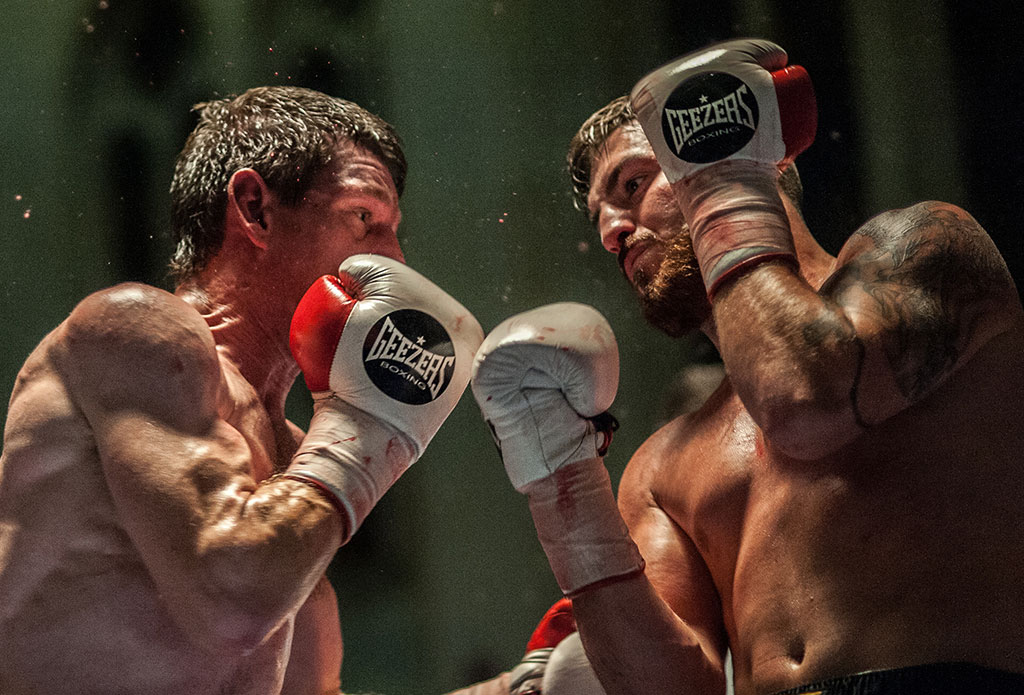 boxers with sweat spray