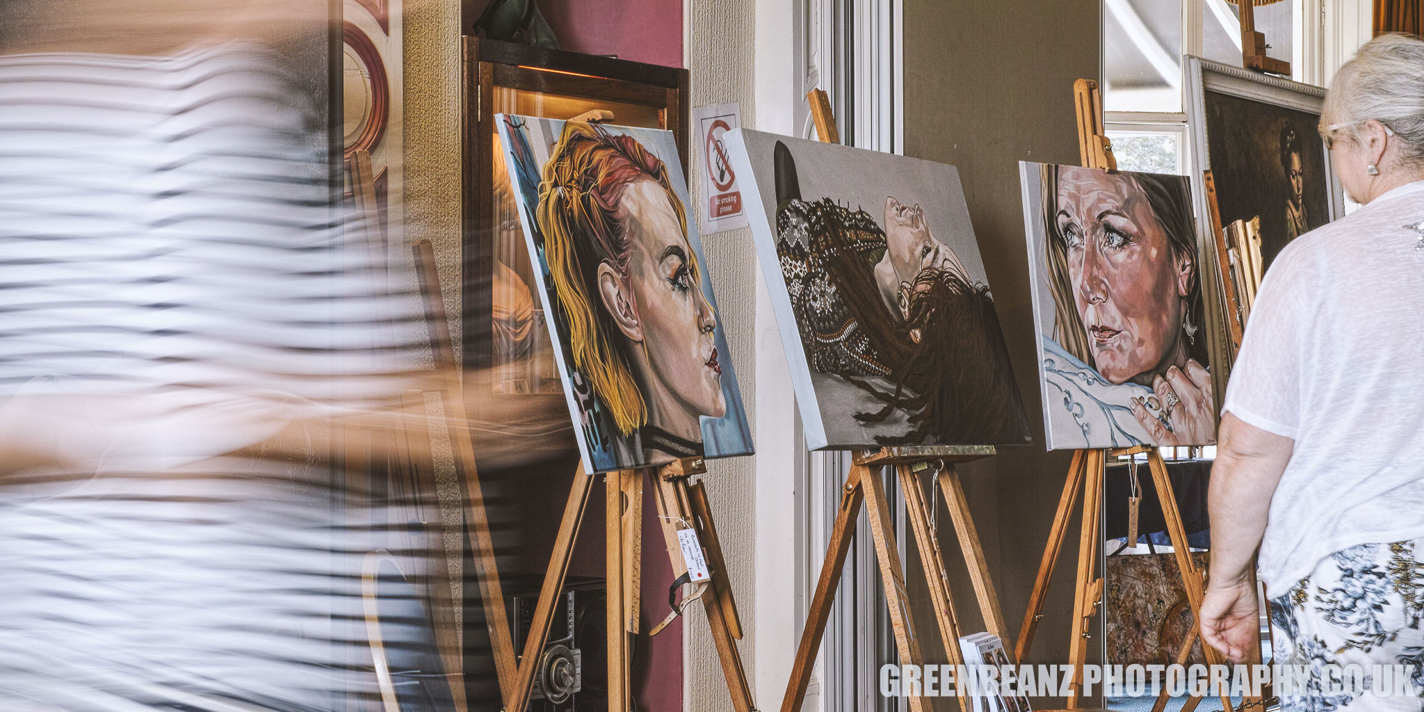 Jo Beer's paintings exhibited at the Reuben Lenkiewicz Art Festival in 2019