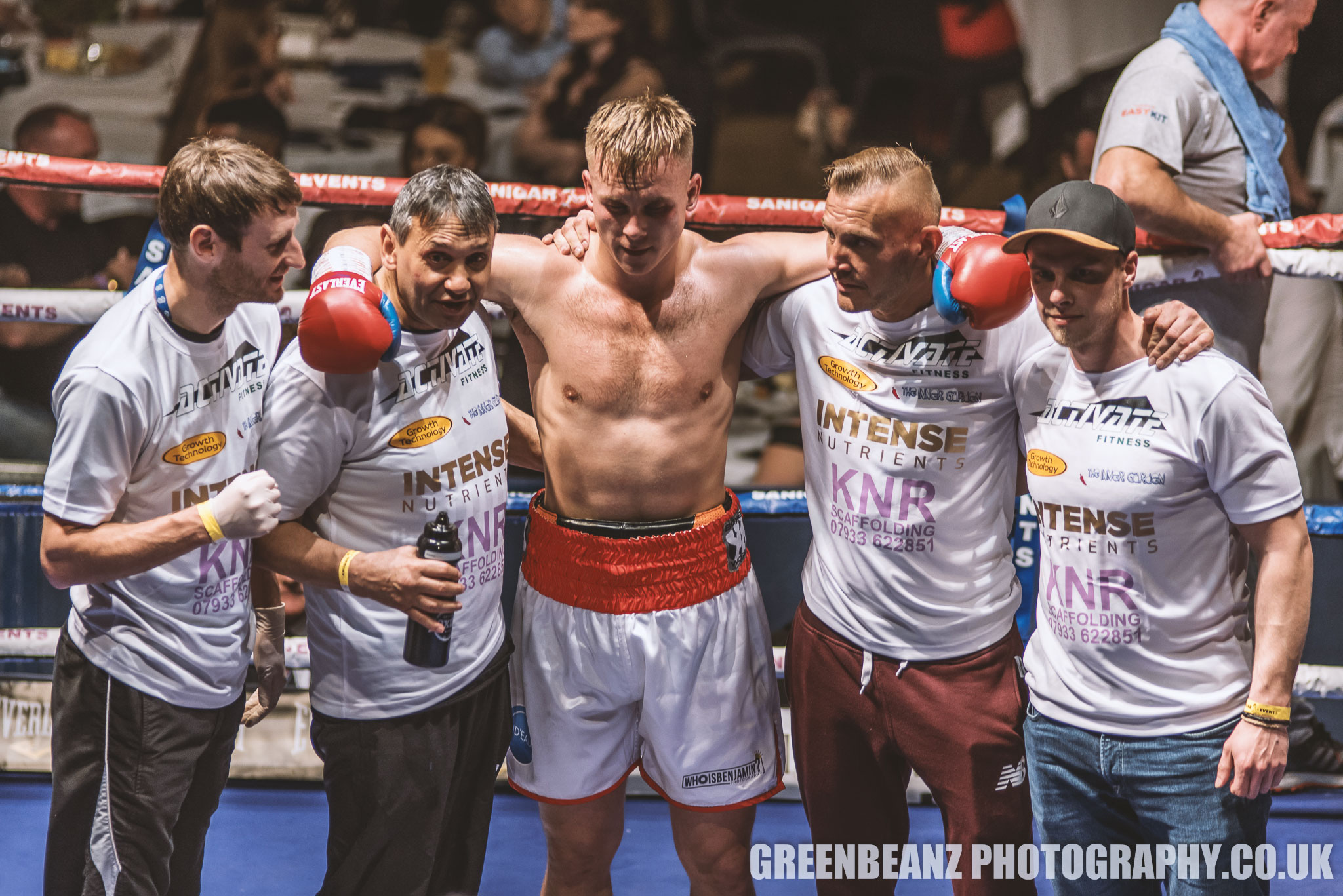 Chris Sanigar with Taunton based boxer Pawel August and team in Torbay