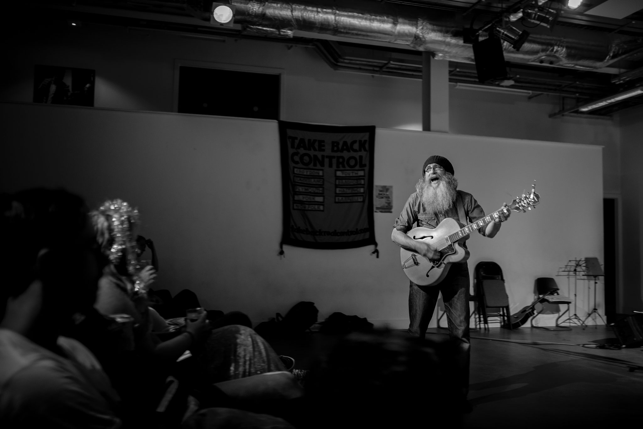 Plymouth-Live-Music-Photograph-Monochrome Diamond Family Archive Singer in Black and White