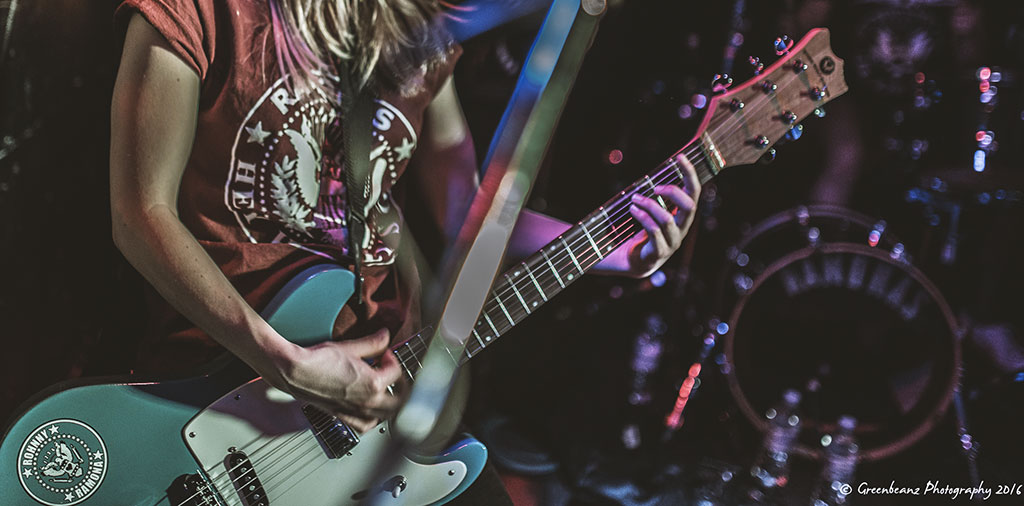  UK Punk Rock Photography of Ramonas Guitar player on stage at Underground Plymouth Music Venue