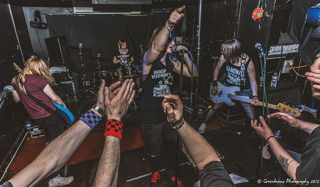  The Ramonas UK Punk Rock Photograph on stage at Underground Plymouth Music Venue