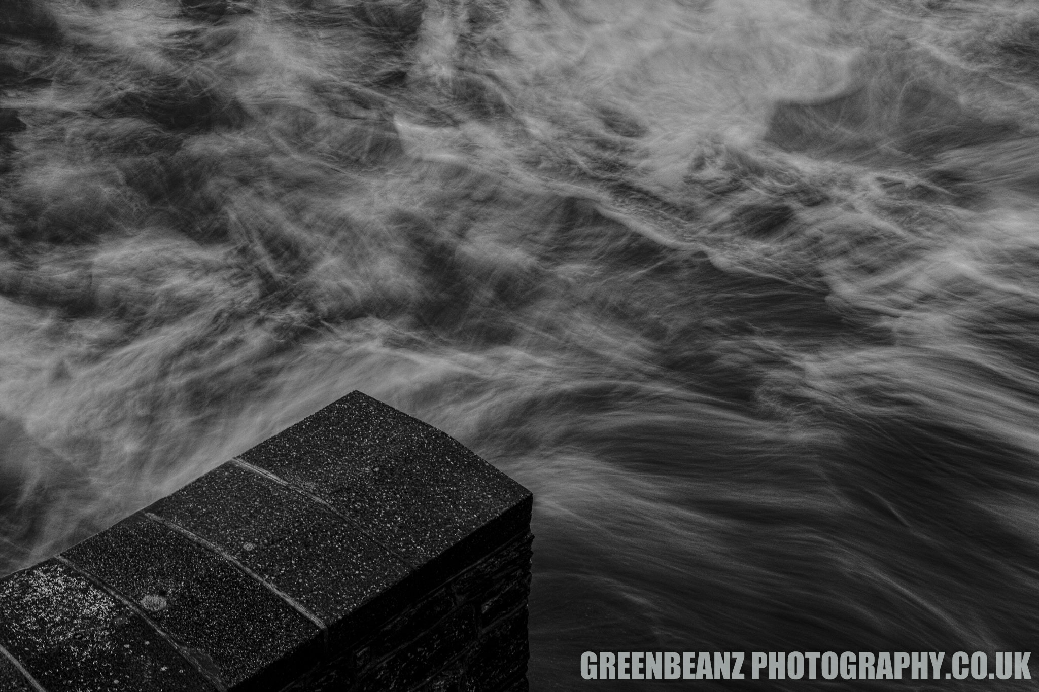 Long Exposure of Waves on Plymouth Hoe Waterfront