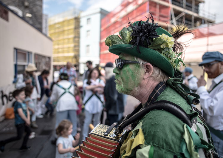 Greenman morris dancer in hat