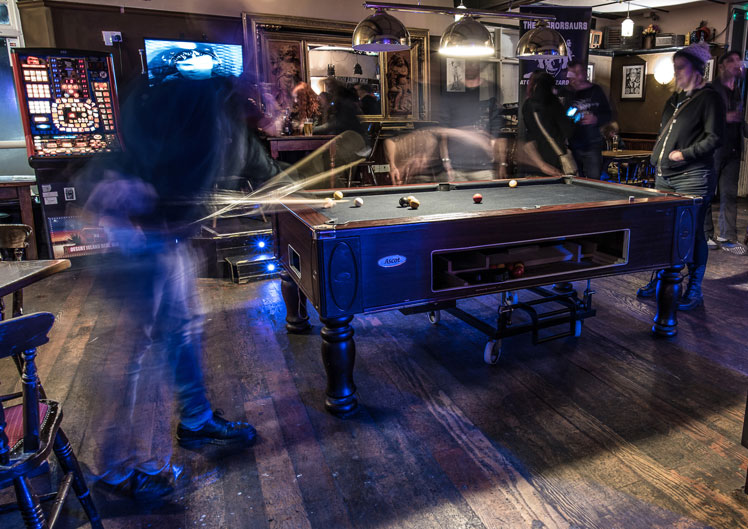 Pool game in pub