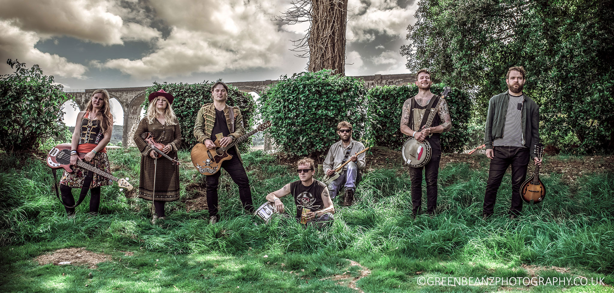 Music Promotional Photograph of Cornish Punk Folk Rock Band Black Friday