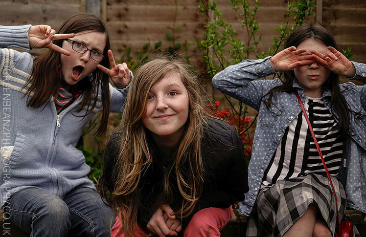 three sisters sat together