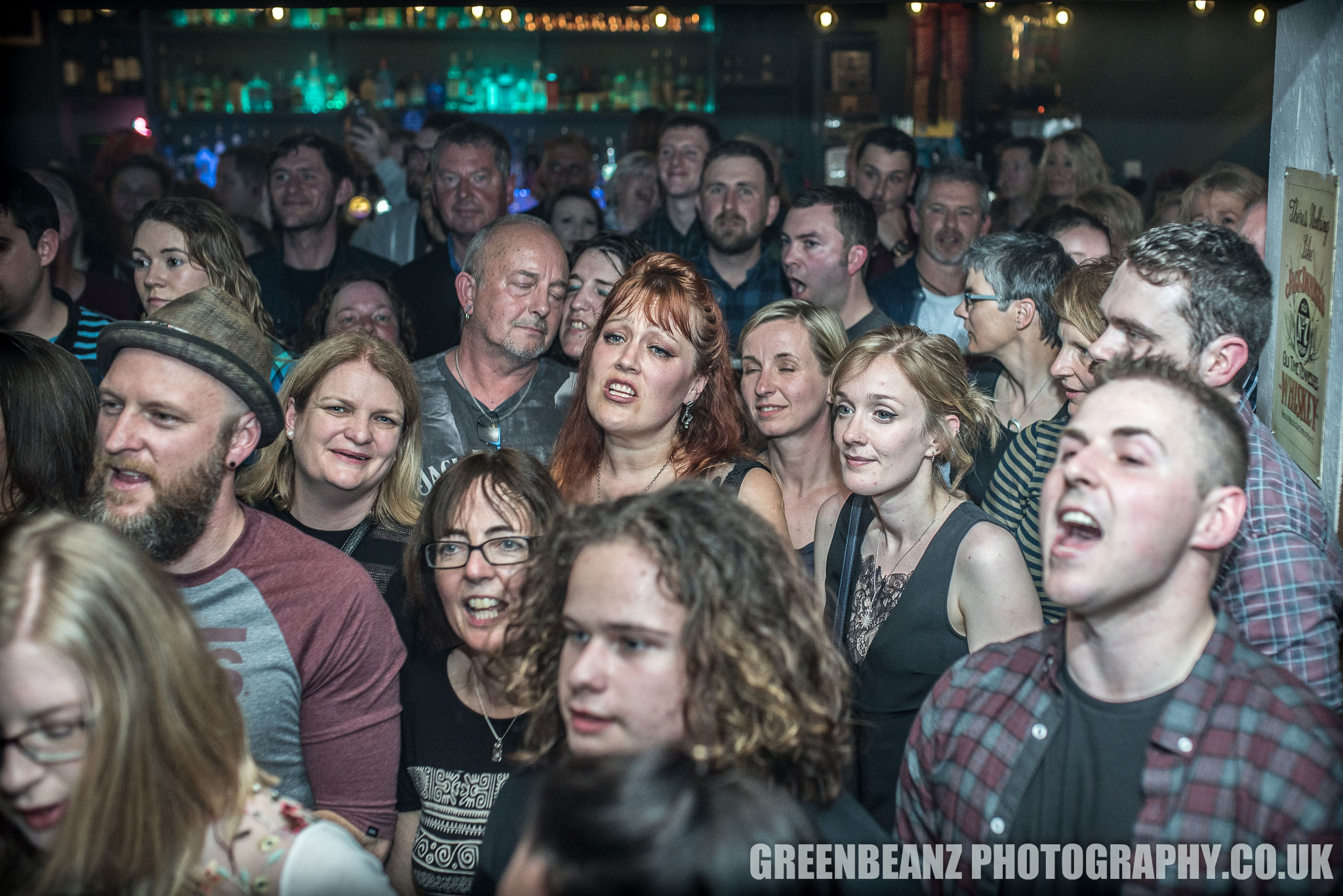 Noble Jacks Fans sing along at the Plymouth gig