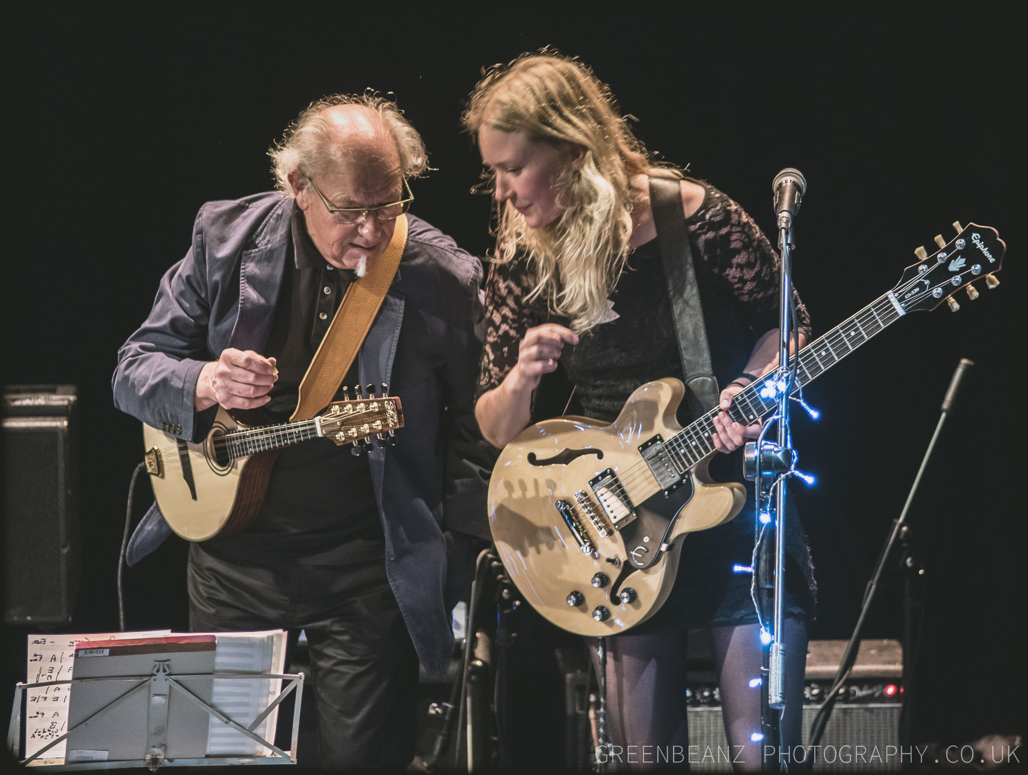 Martin and Martha mid set in Plymouth's Barbican Theater